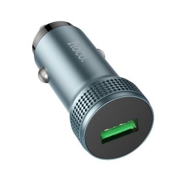 Автомобильное ЗУ Hoco Z49A (QC3.0 18W) цвет: металлик
