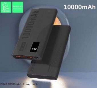 Внешний аккумулятор VDENMENV DP43  10000mAh (QC3.0+PD20W) цвет: Чёрный