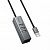 Адаптер Hoco HB1D  (USB to USB2.0*3+RJ45) цвет: металлик
