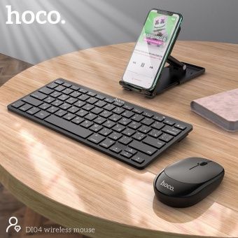 Мышь беспроводная Hoco DI04 (Bluetooth 4.0,1200dpi) цвет: Чёрный