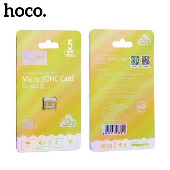 Micro SDHC карта памяти 32GB Class 10 HOCO (без адаптера)