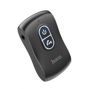 Автомобильный беспроводной AUX адаптер/трансмиттер Hoco E73 PRO цвет: Чёрный