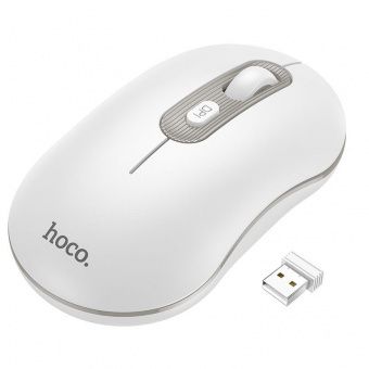 Мышь беспроводная Hoco GM21 (2,4G,1600dpi) цвет: бело-серый