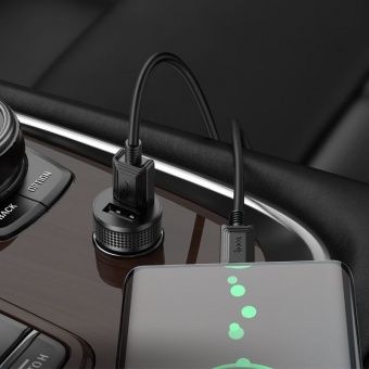 Автомобильное ЗУ Hoco Z49 (2USB: 5V/2.4A) цвет: Чёрный