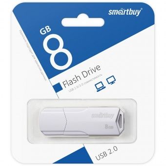 USB флэш-диск Smart Buy  8GB  CLUE White цвет: белый