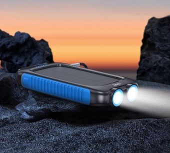 Внешний аккумулятор Hoco DB51 на солнечной батарее 8000mAh цвет:Чёрный