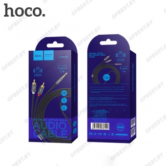 Акустический кабель Hoco UPA10 (1.5 м., 3.5 Jack(M) - 2xRCA(M))