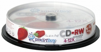 Диск CD-RW Smart Track 80min 4-12x CB-10