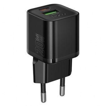 Сетевое зарядное устройство Hoco N65 (QC3.0 +PD20W)  цвет: Чёрный