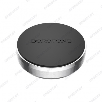 Автодержатель BOROFONE BH7 магнитный, липучка, цвет: серебристый