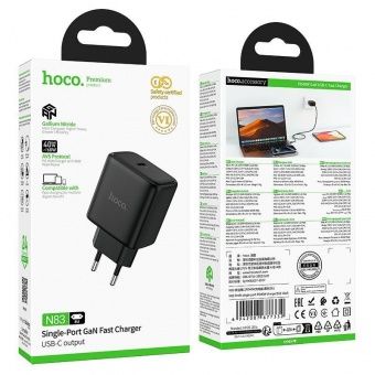 Сетевое зарядное устройство Hoco N83 (PD40W)  цвет: черный