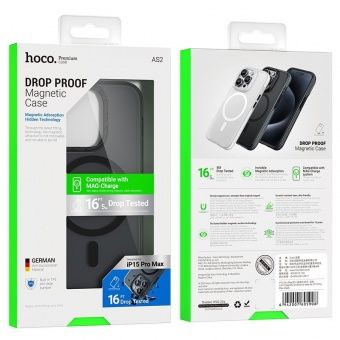 Чехол Hoco AS2 для iP15 Pro магнитный,противоударный цвет: Чёрный