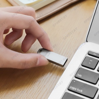 USB флэш накопитель HOCO 32Gb UD4, цвет: серебристый