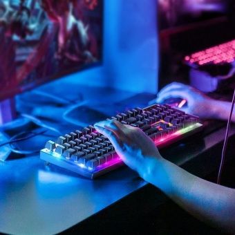 Набор игровой клавиатура+мышь Hoco GM18 с подсветкой, цвет: Чёрный