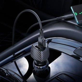 Автомобильное ЗУ Borofone BZ31A (2USB: 5V/2.4A) цвет: Чёрный