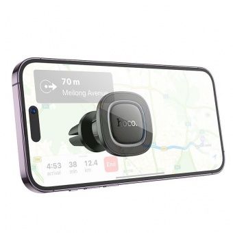 Автодержатель Hoco H72 магнитный круглый на панель,липучка цвет: Чёрный