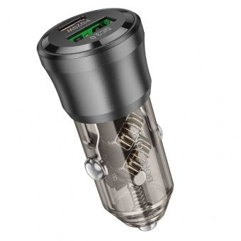 Автомобильное ЗУ Borofone BZ25 (PD38W + QC3.0) цвет: прозрачный