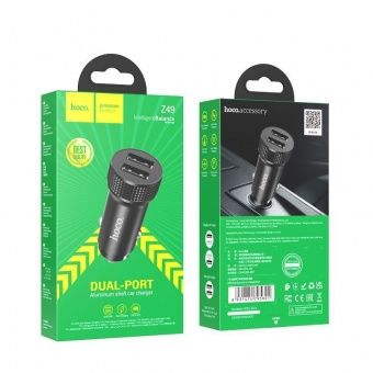 Автомобильное ЗУ Hoco Z49 (2USB: 5V/2.4A) цвет: Чёрный