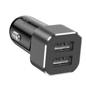 Автомобильное ЗУ Hoco DZ8 (2 USB: 2.4A) цвет: Чёрный