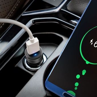 Автомобильное ЗУ Hoco Z32 (1USB: QC3.0) цвет: Чёрный