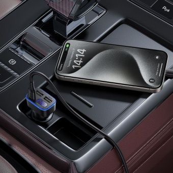 Автомобильное ЗУ Hoco Z63A (42W  3 порта) цвет: черный