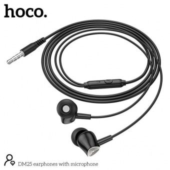 Наушники Hoco DM25 с микрофоном (1.2 м), цвет: Чёрный