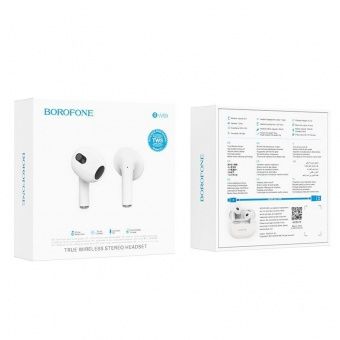 Беспроводные наушники BOROFONE BW09 TWS цвет: белый
