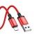 Дата-кабель Hoco X89 Micro (нейлон 1м., 2.4A) цвет: красный