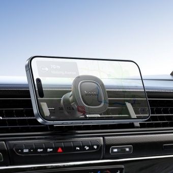 Автодержатель Hoco H72 магнитный круглый на панель,липучка цвет: Чёрный