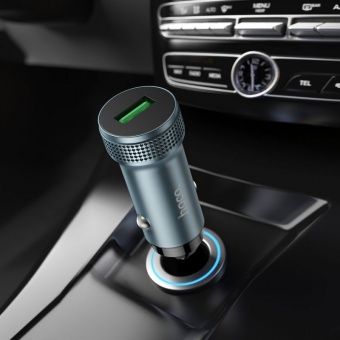 Автомобильное ЗУ Hoco Z49A (QC3.0 18W+кабель Micro) цвет: металлик