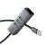Адаптер Hoco HB1D  (USB to USB2.0*3+RJ45) цвет: металлик