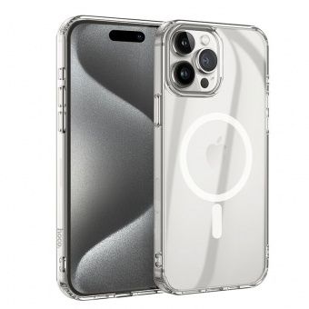 Чехол Hoco для iP15 Pro магнитный цвет: прозрачный
