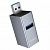Адаптер Hoco HB54 мини  3 в 1 (USB to USB2.0*2+USB3.0) цвет: металлик
