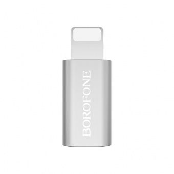 Адаптер Borofone BV5 Micro to IP цвет: себристый