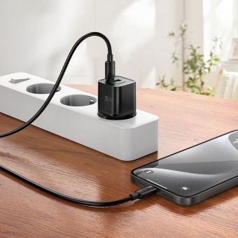 Сетевое зарядное устройство Hoco N65 (QC3.0 +PD20W)  цвет: Чёрный