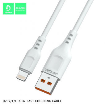 Дата-кабель Denmen D23L IP (2м., 2.1A)
