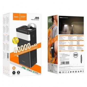 Внешний аккумулятор Hoco J86 40000mAh цвет: Чёрный