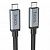 Кабель Hoco US06 USB3.2 Type-C HD (нейлон 1м.,20 Гбит/с,100W), цвет: Чёрный