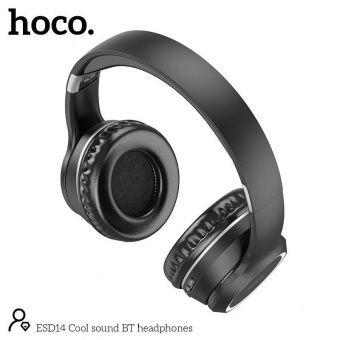 Беспроводные наушники Hoco ESD14 полноразмерные с микрофоном цвет: Чёрный