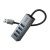 Адаптер Hoco HB1B  (USB -4 USB 3.0,1m)  цвет: металлик