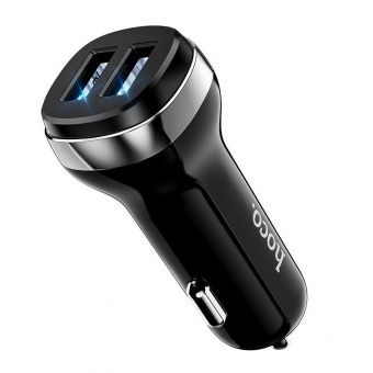 Автомобильное ЗУ Hoco Z40 (2USB: 5V/2.4A) цвет: Чёрный