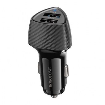 Автомобильное ЗУ Borofone BZ31A (2USB: 5V/2.4A) цвет: Чёрный