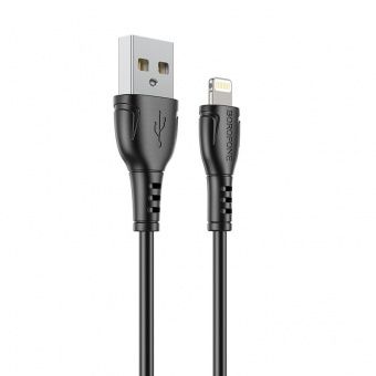 Дата-кабель BOROFONE BX51 IP (1м., 2.4A), цвет: Чёрный
