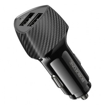 Автомобильное ЗУ Borofone BZ31A (2USB: 5V/2.4A) цвет: Чёрный