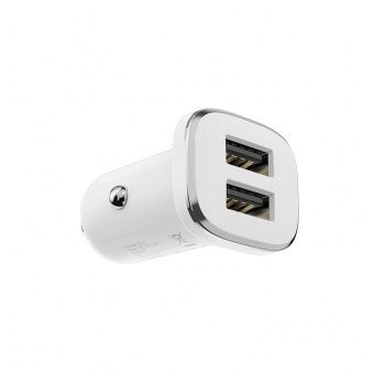 Автомобильное ЗУ BOROFONE BZ12 (2USB: 5V/2.4A) цвет: белый