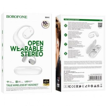 Беспроводные наушники Borofone BW41 TWS цвет: белый